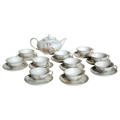 Italian Art Deco Porcelain Tea Service by Guido Andlovitz for Verbano, 1930s, Set of 11-KGD-887892