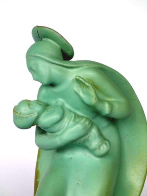 Italian Art Deco Pottery Madonna Maternity Sculpture by Mario Morelli, 1930s-GKB-842176