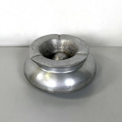 Italian Art Deco Round Aluminum Ashtray with Removable Top, 1930s-GDD-1764975