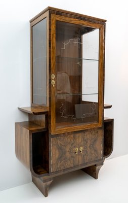 Italian Art Deco Walnut Bar Showcase, 1925-FER-1089976