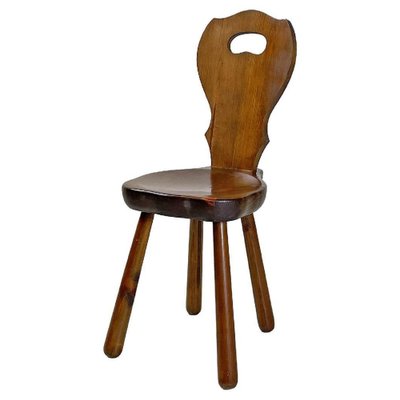 Italian Art Deco Wooden Chair with Rounded Profiles, 1940s-GDD-1757581