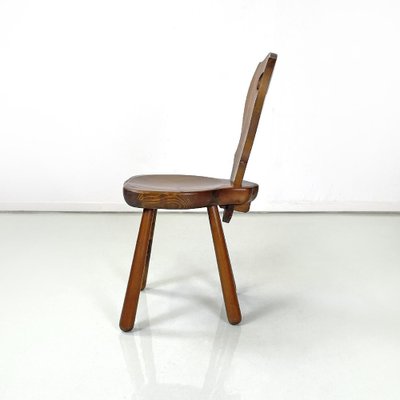 Italian Art Deco Wooden Chair with Rounded Profiles, 1940s-GDD-1757581