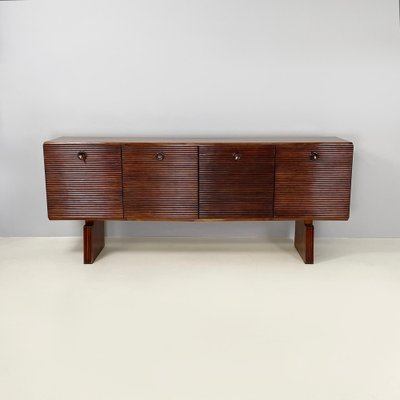 Italian Art Deco Wooden Sideboard with Four Doors attributed to Gio Ponti, 1940s-GDD-1819716