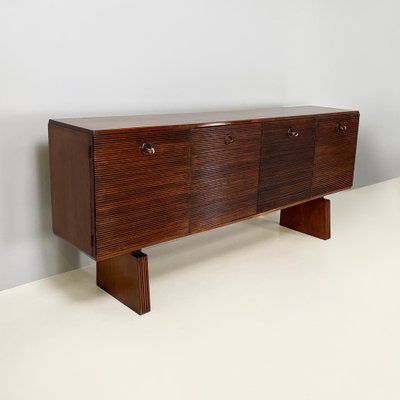 Italian Art Deco Wooden Sideboard with Four Doors attributed to Gio Ponti, 1940s-GDD-1819716