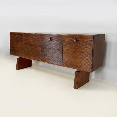 Italian Art Deco Wooden Sideboard with Four Doors attributed to Gio Ponti, 1940s-GDD-1819716