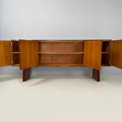 Italian Art Deco Wooden Sideboard with Four Doors attributed to Gio Ponti, 1940s-GDD-1819716