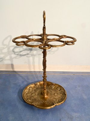 Italian Art Nouveau Brass Umbrella Stand, 1930s-MTX-1259671