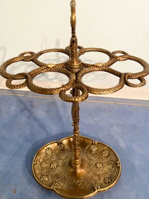 Italian Art Nouveau Brass Umbrella Stand, 1930s-MTX-1259671