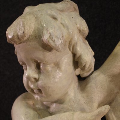 Italian Artist, Cherub Sculptures, 1740, Wood, Set of 2