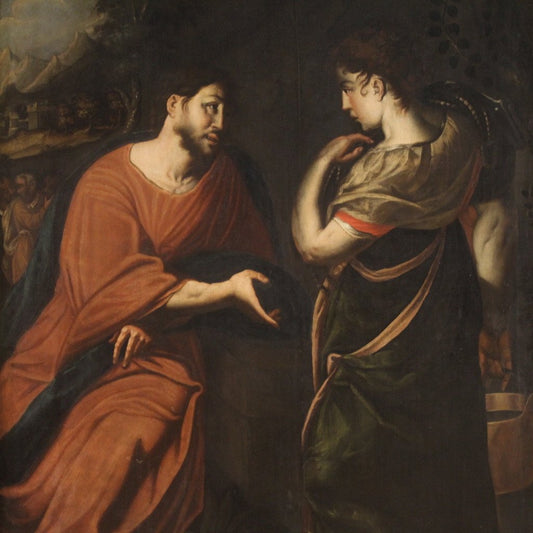 Italian Artist, Christ and the Samaritan Woman at the Well, 1670, Oil on Canvas