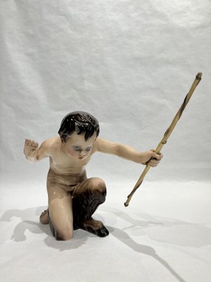 Italian Artist, Faun Boy, 1920s, Ceramic-OZS-1397062