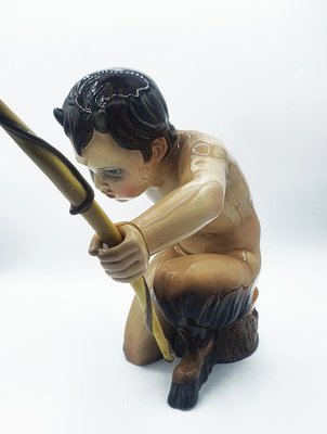 Italian Artist, Faun Boy, 1920s, Ceramic-OZS-1397062