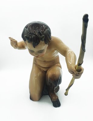 Italian Artist, Faun Boy, 1920s, Ceramic-OZS-1397062