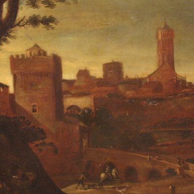 Italian Artist, Landscape, 17th Century, Oil on Canvas, Framed-RP-1795903