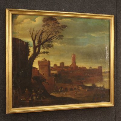 Italian Artist, Landscape, 17th Century, Oil on Canvas, Framed-RP-1795903