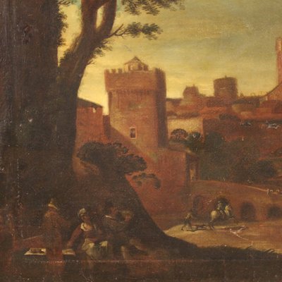 Italian Artist, Landscape, 17th Century, Oil on Canvas, Framed-RP-1795903