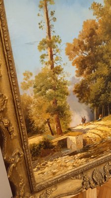 Italian Artist, Landscape, 1890s, Oil on Panel, Framed-AKA-1377300