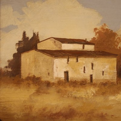 Italian Artist, Landscape, 1960s, Oil on Masonite, Framed-RP-2043188