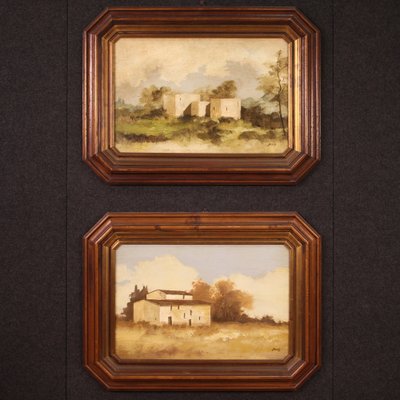 Italian Artist, Landscape, 1960s, Oil on Masonite, Framed-RP-2043188