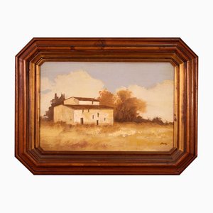 Italian Artist, Landscape, 1960s, Oil on Masonite, Framed-RP-2043188