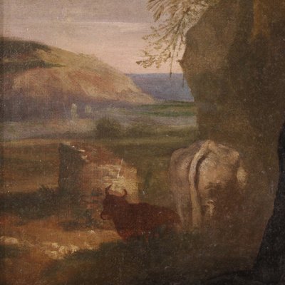 Italian Artist, Landscape with Family Scene, 1760, Oil on Canvas-RP-1818276