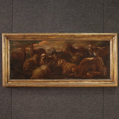 Italian Artist, Landscape with Goats, 1680, Oil on Canvas-RP-2026748