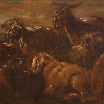 Italian Artist, Landscape with Goats, 1680, Oil on Canvas-RP-2026748