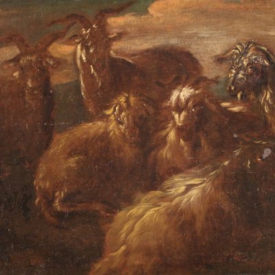 Italian Artist, Landscape with Goats, 1680, Oil on Canvas-RP-2026748