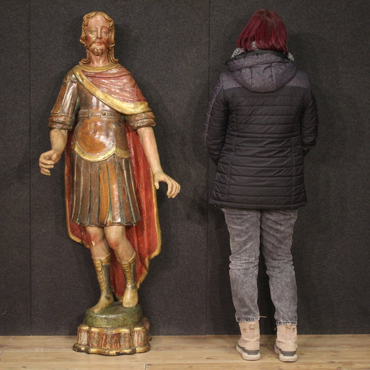 Italian Artist, Large Polychrome Sculpture, 1770, Wood