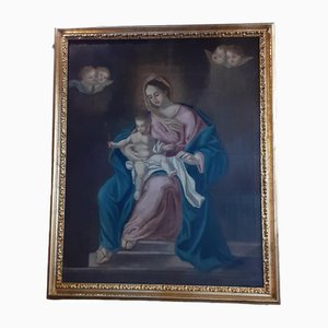 Italian Artist, Madonna and Child, 1800s, Oil on Canvas, Framed-AKA-1811698