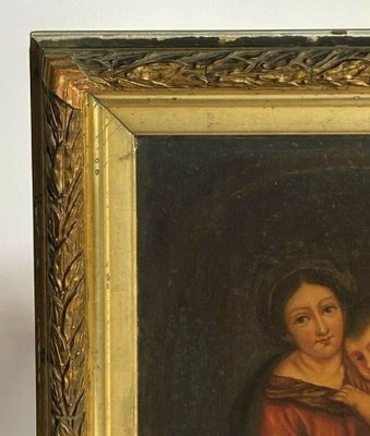 Italian Artist, Madonna & Child, 19th Century, Oil on Panel, Framed-QKG-1330289