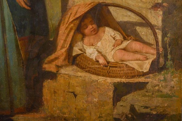 Italian Artist, Neapolitan Woman with Child, 19th Century, Canvas Painting-FLW-1401781