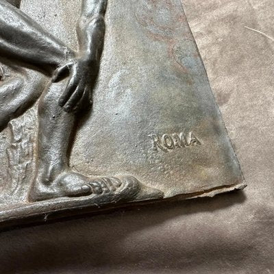 Italian Artist, Relief Panel of a Discus Thrower, 1950s, Bronze-NMK-2032398