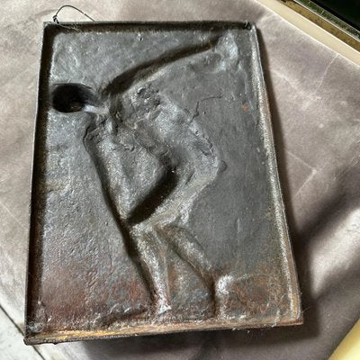 Italian Artist, Relief Panel of a Discus Thrower, 1950s, Bronze-NMK-2032398