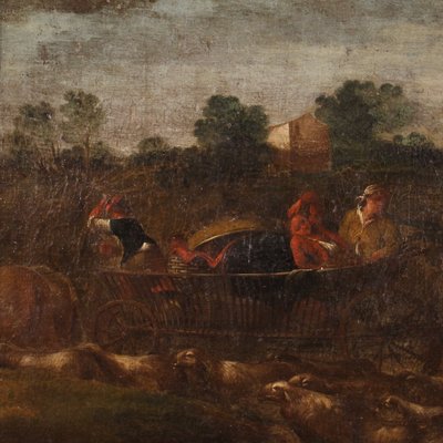 Italian Artist, Rural Scene, 1760, Oil on Canvas, Framed-RP-1800103