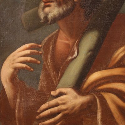 Italian Artist, Saint Andrew, 1730, Oil on Canvas, Framed-RP-1824342