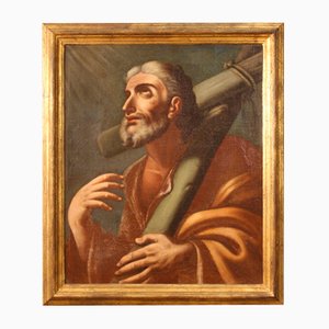 Italian Artist, Saint Andrew, 1730, Oil on Canvas, Framed-RP-1824342