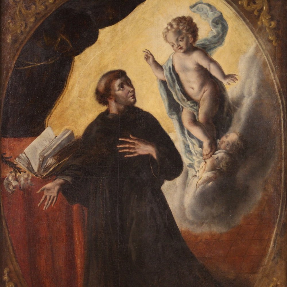 Italian Artist, Saint Anthony of Padua, 1750, Oil on Canvas