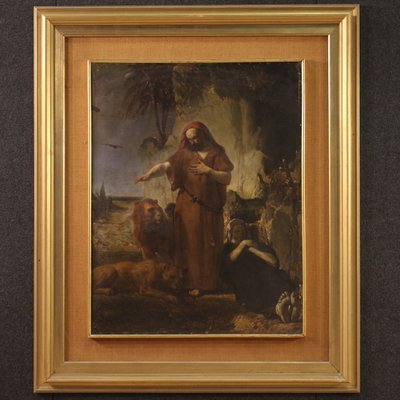 Italian Artist, Saint Anthony the Abbot Buries Saint Paul, 1860, Oil on Canvas-RP-2040253