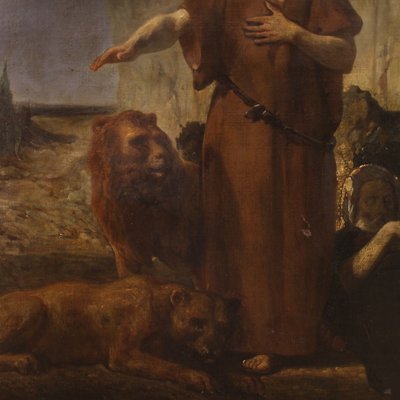 Italian Artist, Saint Anthony the Abbot Buries Saint Paul, 1860, Oil on Canvas-RP-2040253