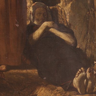 Italian Artist, Saint Anthony the Abbot Buries Saint Paul, 1860, Oil on Canvas-RP-2040253