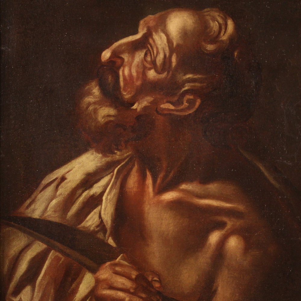 Italian Artist, Saint Bartholomew, 1670, Oil on Canvas, Framed