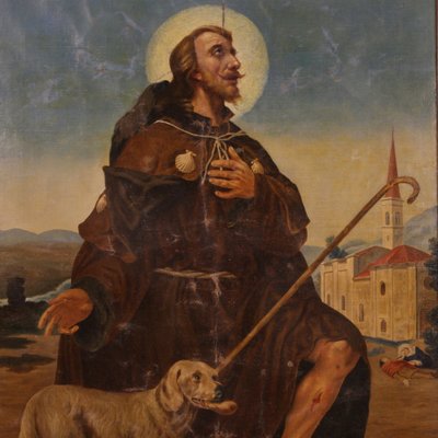 Italian Artist, Saint Roch, 1930, Oil on Canvas, Framed-RP-1794208