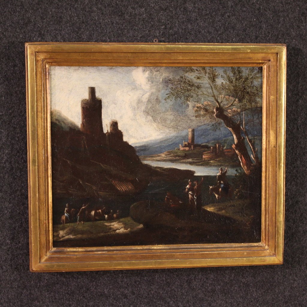 Italian Artist, Seascape, 1730, Oil on Canvas, Framed