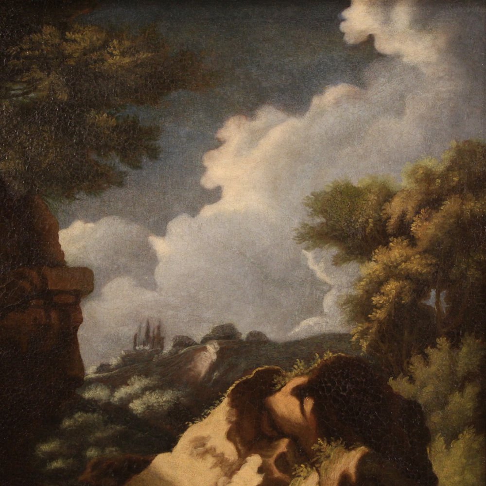 Italian Artist, St. John the Baptist, 1730, Oil on Canvas, Framed