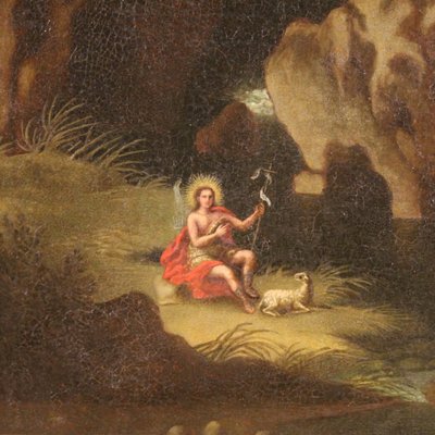 Italian Artist, St. John the Baptist, 1730, Oil on Canvas, Framed-RP-1805956