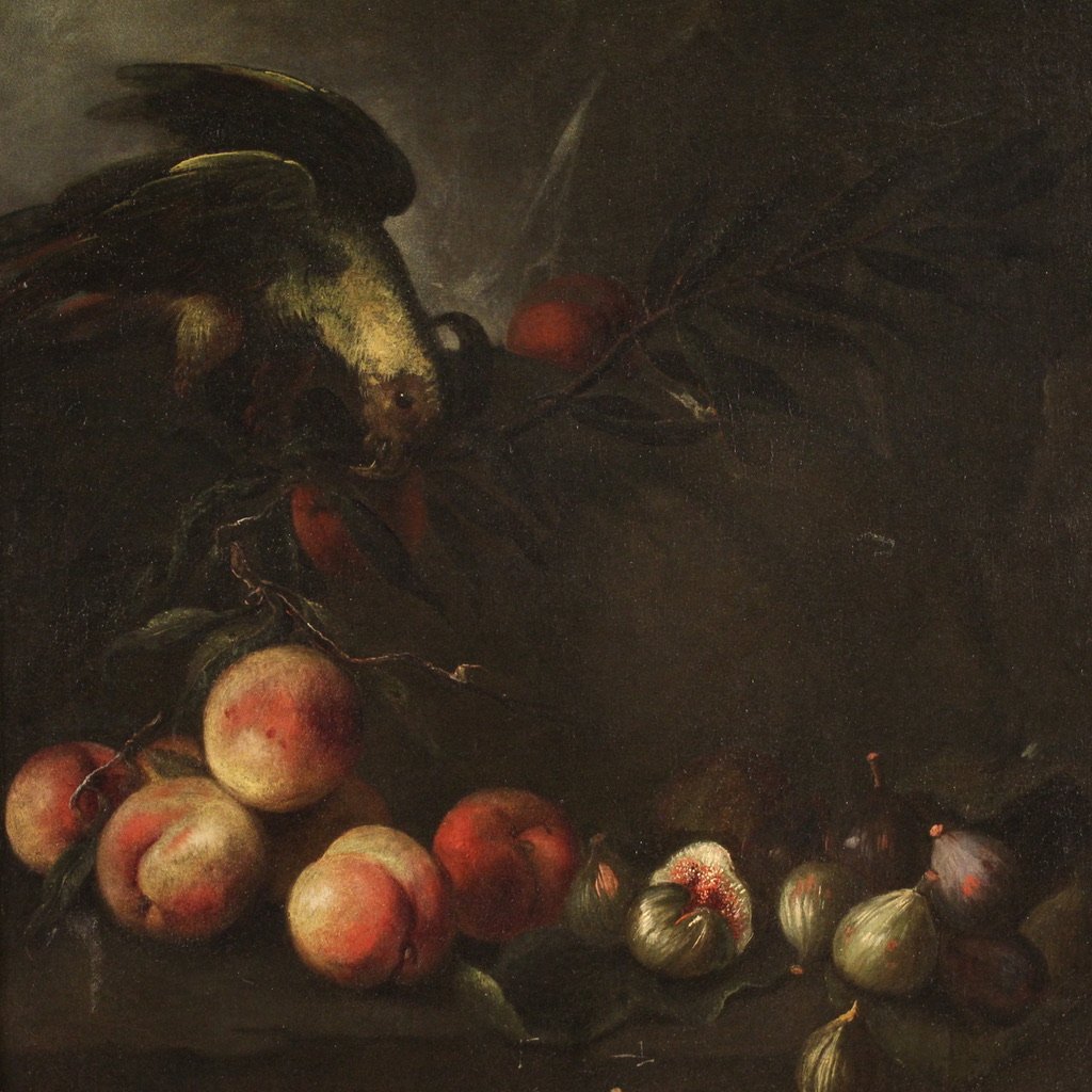 Italian Artist, Still Lifes with Parrots, 1650, Oil on Canvases, Set of 2