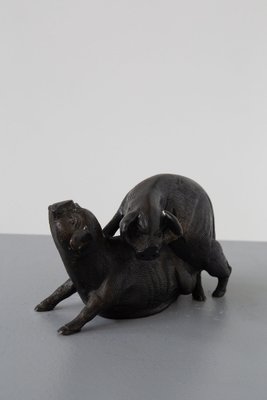 Italian Artist, Two Pigs, Bronze, 20th Century-RCE-1700474