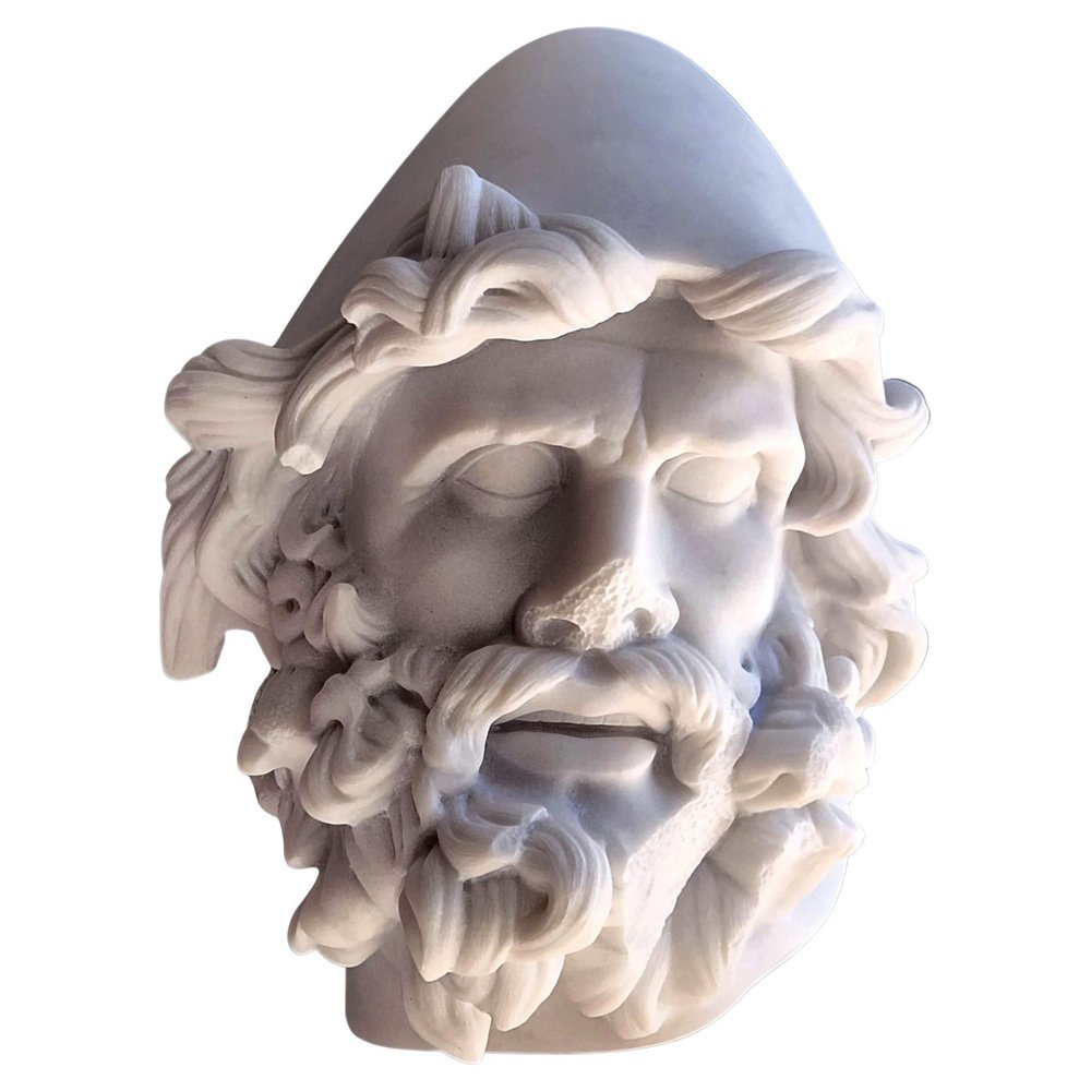 Italian Artist, Ulysses Head, Carrara Marble, 19th Century