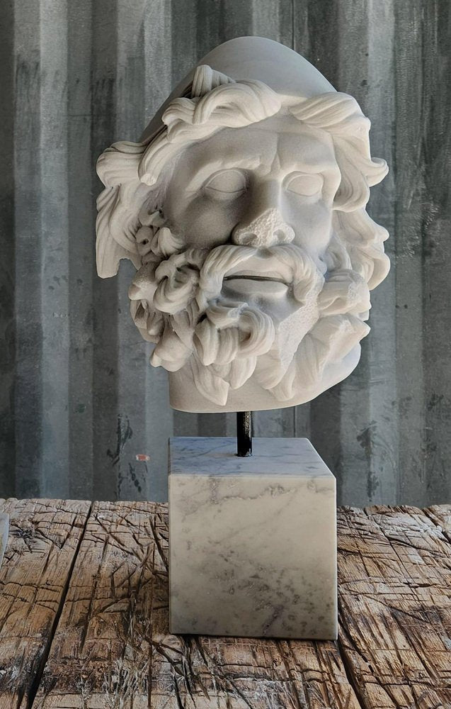 Italian Artist, Ulysses Head, Carrara Marble, 19th Century